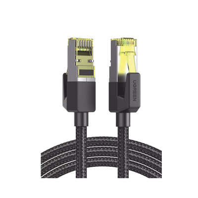 Cable Ethernet Cat7 CLASSâ… F/FTP Redondo con Malla de Nylon 5 Metros