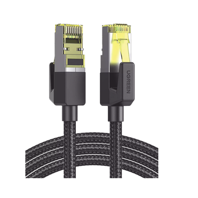 Cable Ethernet Cat7 CLASSâ… F/FTP Redondo con Malla de Nylon 1 Metro