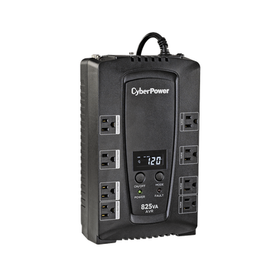 [CP825AVRLCDA] UPS de 825 VA/450 W, Topología Línea Interactiva, Entrada 120 Vca NEMA 5-15P, Tipo Gabinete Compacto, Con 8 Tomas NEMA 5-15R