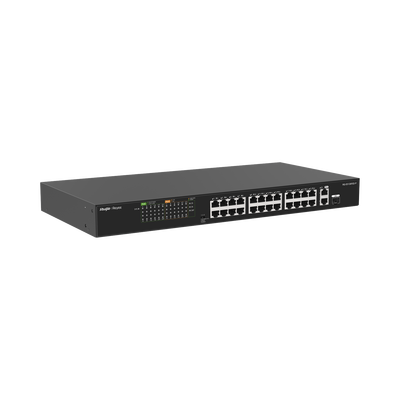 Switch PoE, no administrable de 2 puertos Gigabit y 24 puertos 10/100 Mbps, Monitoreable en la Nube