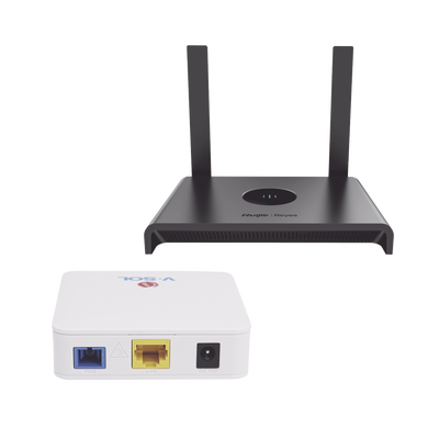 Kit 1 ONU Bridge V-Sol, Dual GPON/EPON con Router Home Wi-Fi Ideal para distribuciones WISP de mayor cobertura Wi-Fi en Hogares y Oficinas