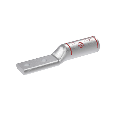 Terminal Conector de Compresión Bimetálica Pan-Lug™ 750 KCMIL, Aluminio Base con Recubrimiento Estañado, y dos Orificios de 1/2". Tambor con Compuesto que Inhibe el Óxido