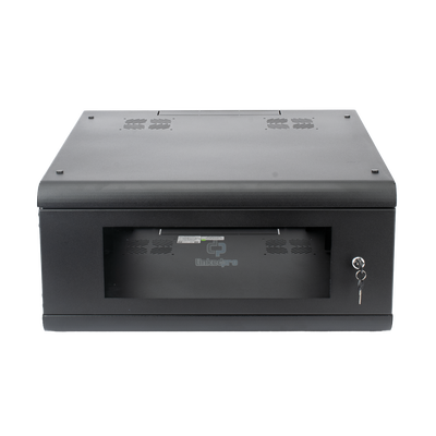 [SR-1904-GN2G] Gabinete de Pared con Puerta de Cristal Templado, 635mm de Profundidad, 4U Rack de 19'', Acero Reforzado