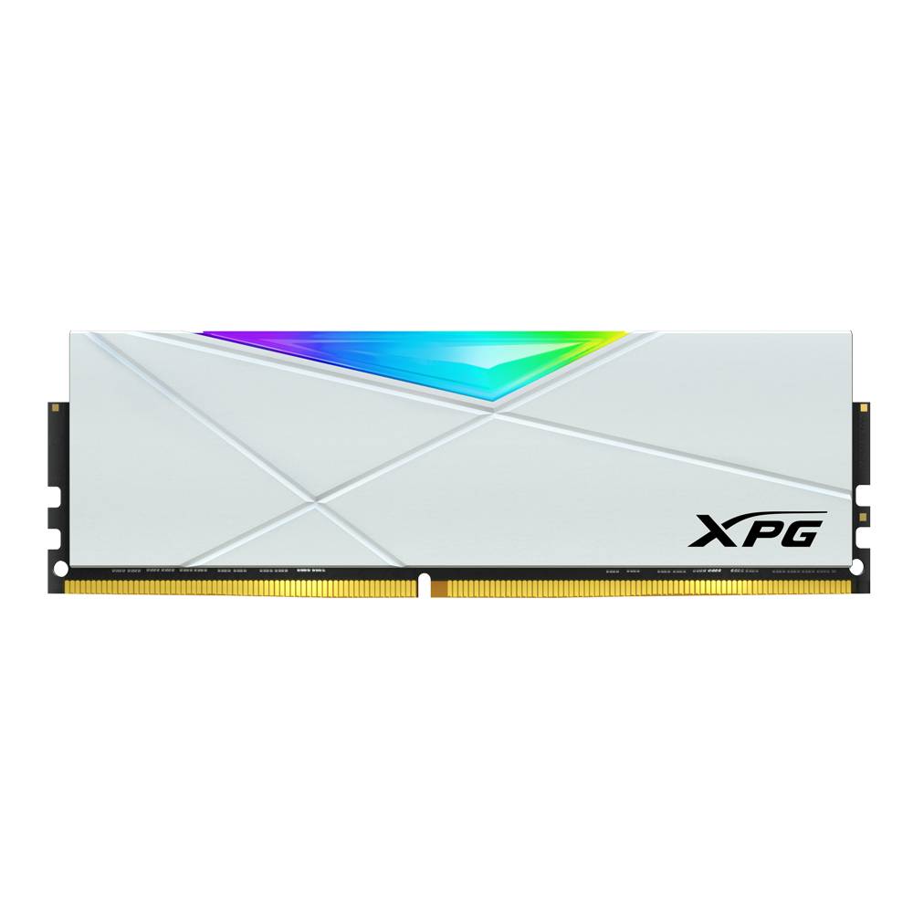 Memoria RAM ADATA XPG SPECTRIX D50 - DDR4 16GB UDIMM 3200MHz, con Iluminación RGB. Disipador BLANCO. NP. AX4U320016G16A-SW50