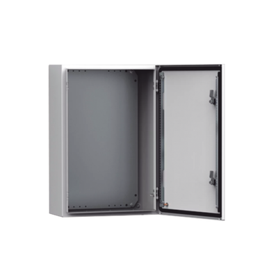 Gabinete de Uso Exterior NEMA 4/12/13; IP66; IK10, 600 x 600 x 400 mm, De Acero, Color Gris Claro