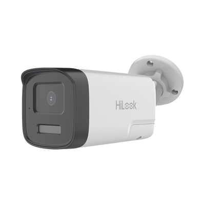 [Audio Bidireccional + Dual Light + ColorVu] Bala TURBOHD 2 Megapixel (1080p) / Lente 3.6 mm / 40 mts IR EXIR + 40 mts Luz Blanca / Micrófono y Bocina Integrado / Exterior IP67 / Metal / dWDR