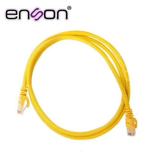 Patchcord utp enson p6012y cat6 120cm amarillo serie epro 100-ii 100 por ciento cobre para mejor identificacion de soluciones en racks y gabinetes