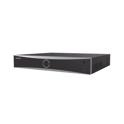 [DS-7732NXI-K4/16P] NVR 12 Megapixel (4K) / 32 canales IP / 16 Puertos PoE+ / Reconocimiento Facial / AcuSense (Evita Falsas Alarmas) / 4 Bahías de Disco Duro / Switch PoE 300 mts / HDMI en 4K / Alarmas I/O