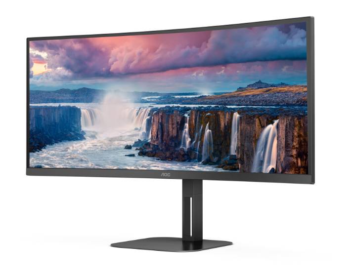 Monitor AOC CURVO  Modelo CU34V5CW/BK  Brillo 300CD/M2 (MPRT) Tiempo de respuesta 4ms -