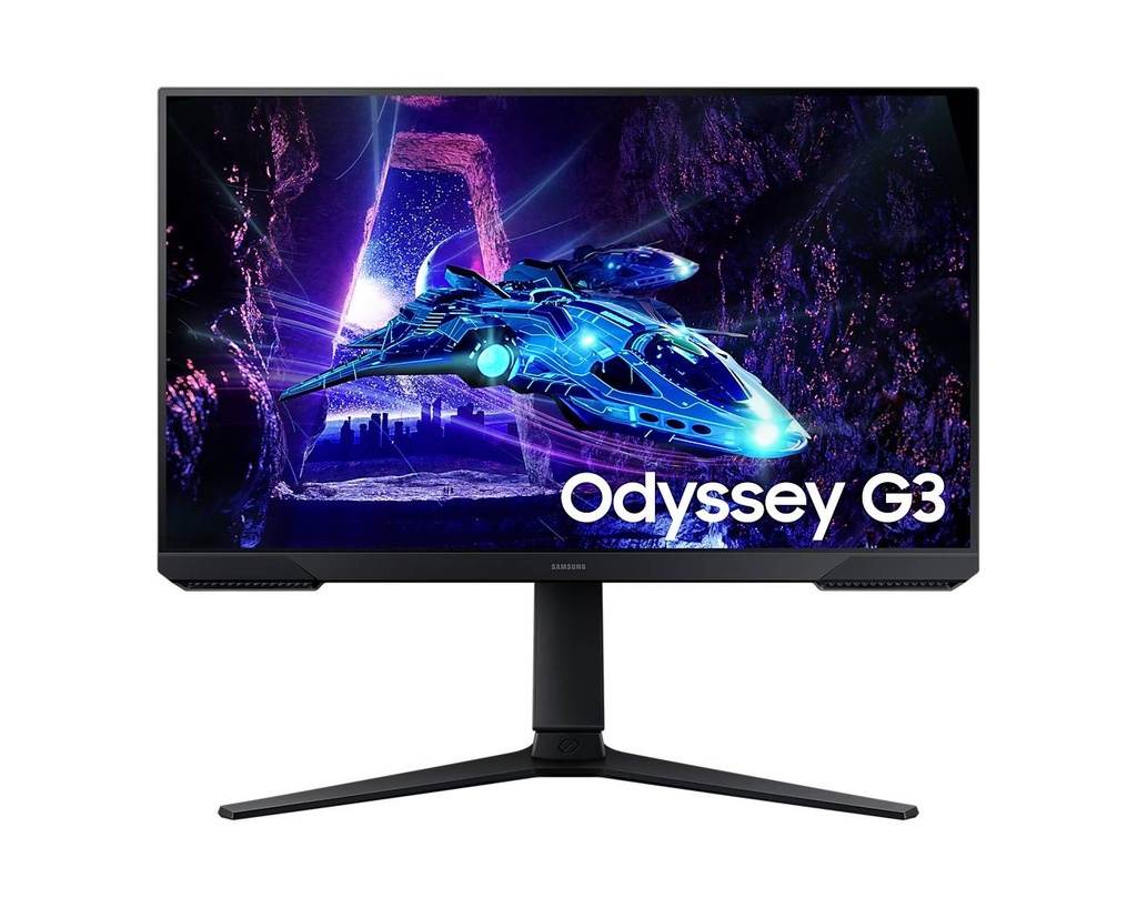Monitor Samsung Gaming Odyssey G3 - 24 pulgadas, FHD, Panel Flat, con pantalla giratoria, color negro, 180Hz, 1ms