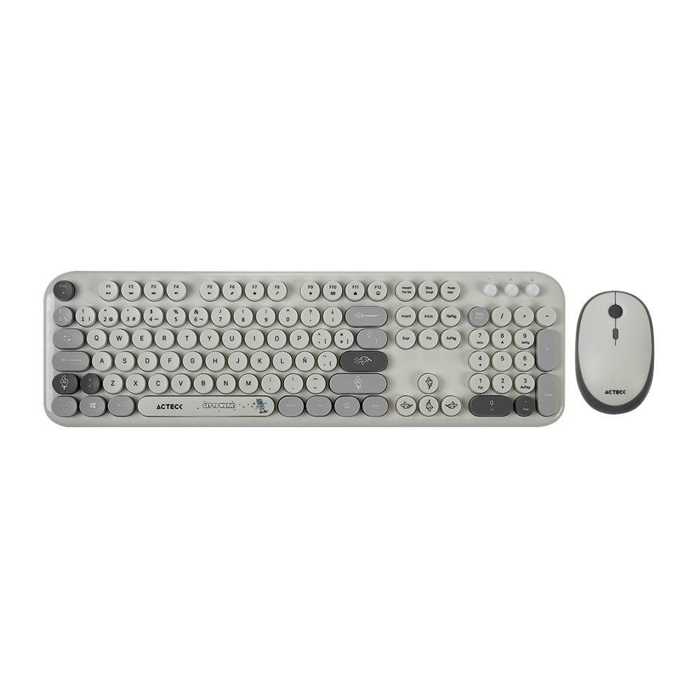 Kit Teclado y mouse Inalámbricos 2.4hz Creator Chic K-Colors MK485 Advanced Series Teclado Inalambrico Dongle 2.4Mhz - Rango 10m, 105 teclas