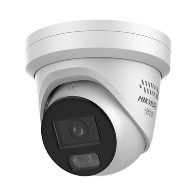 [Dual Light + ColorVu] Turret IP 8 Megapixel /  Lente 2.8 mm / 40 mts IR + 40 mts Luz Blanca / Exterior IP67 / Luz Intermitente y Alerta de Audio / Micrófono Integrado / Videoanaliticos (Filtro de Falsas Alarmas) / ACUSEARCH