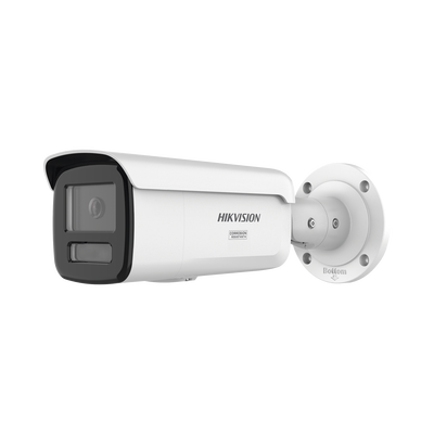 [Dual Light + ColorVu] Bala IP 8 Megapixel / Lente 4 mm / 60 mts IR + 60 mts Luz Blanca / Exterior IP67 /   WDR 130 dB / Videoanaliticos (Filtro de Falsas Alarmas) / Captura Facial / ACUSEARCH