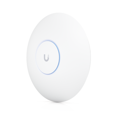 Access Point UniFi U7 Pro Max con 8 streams espaciales, para techo, tribanda (2.4/5/6GHz) / radio dedicado a escaneo espectral, puerto 2.5 GbE / +500 clientes / POE+ No incluido/ Para alta densidad para escenarios exigentes 