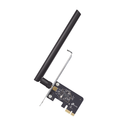 Adaptador  PCI inalámbrico doble banda AC 600 Mbps / Antena de alta ganancia / Tecnología MU-MUMO / Seguridad WPA3 / Soporte de perfil bajo y Altura completa