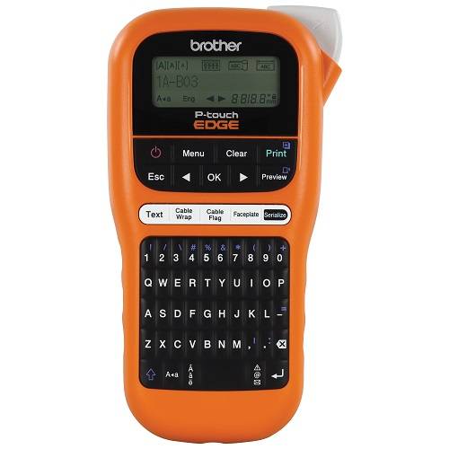 Rotulador industrial Brother P-touch PTE110 - transferencia térmica, maletín, imprime etiquetas laminadas de hasta 12 mm de ancho