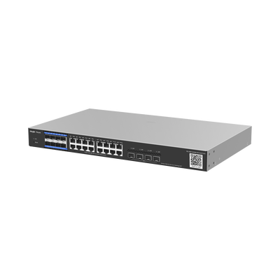 [RG-NBF5200M-8FS16GT4XS] e-Lighten OLT / Switch Hibrido, Capa 3 con 8 Puertos PON 1G, 16  Puertos Ethernet 1G y 4 Puertos SFP+ 10G, perfecto para migrar a Soluciones de Fibra PON hasta 256 ONUs