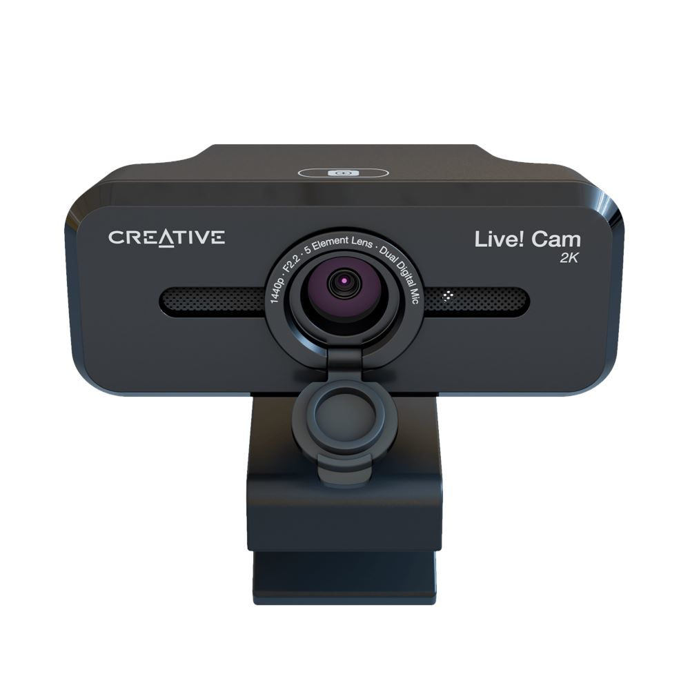 Cámara Web Creative Webcam 2K QHD 4X Digital Zoom con microfono - USB - VF09000 V3 -