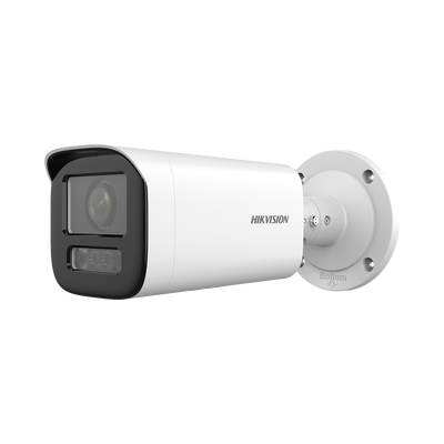 Bala IP 4 Megapíxel / Lente Motorizado 2.7 a 13.5 mm / Dual Light (50 mts IR + 50 mts Luz Blanca) / ACUSENSE Lite / Microfono Integrado / Exterior IP67 / WDR 120 dB / PoE / ONVIF / Micro SD