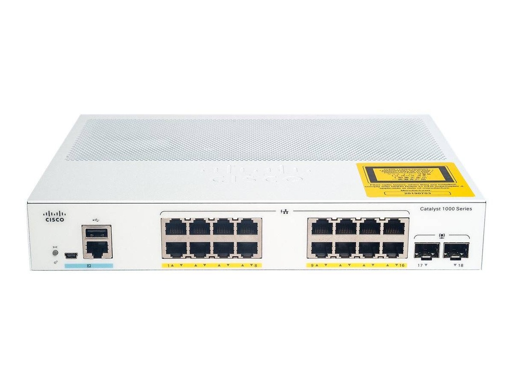 SWITCH CISCO CATALYST C1200-16T-2G - montable en rack, equipo sustituto del CBS250-16T-2G-NA