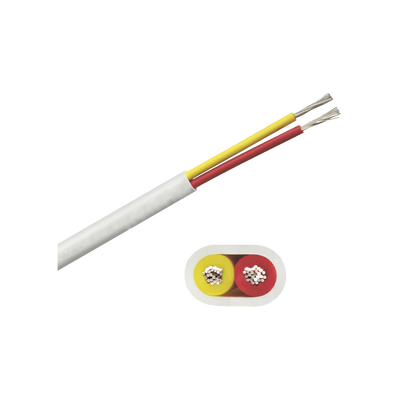 Rollo de cable plano grado marino calibre 16, de 2 conductores (rojo y amarillo) de 100 pies (30.48 m).