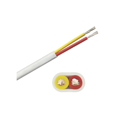 Rollo de cable plano grado marino calibre 14, de 2 conductores (rojo y amarillo) de 500 pies (152.4 m). de 2 conductores (rojo y amarillo)