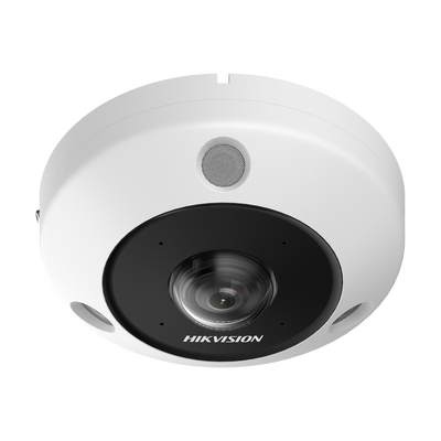 [DS-2CD63C5G1-IVS] Fisheye IP 12 Megapixel / 180° - 360° / Dewarping / Lente Inmervision / Heat Map / HEOP 2.0 / Conteo de Personas / IP67 / IK10 / 15 mts IR / Entrada y Salida de Audio y Alarma / Múltiples Vistas / Micrófono Integrado