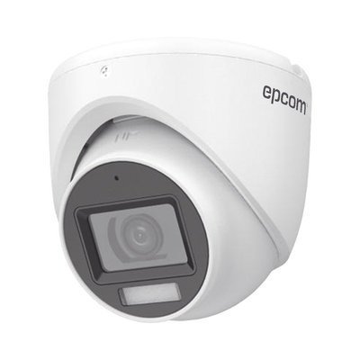 [Dual Light + ColorVu] Turret TURBOHD 2 Megapixel (1080p) / Lente 2.8 mm / 30 mts IR + 20 mts Luz Blanca / Gran Angular 101° / Exterior IP67 / Micrófono Integrado /  4 Tecnologías /  Metal 