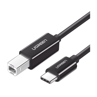 [50446] Cable de Impresora o escáner USB-C | 1m (6 pies) | USB Tipo C a USB 2.0 Tipo B | Soporta Thunderbolt 3 | Alta velocidad | DAC | Compatible con Brother HP, Canon, Lexmark, Epson, Dell, Xerox, Samsung, etc.