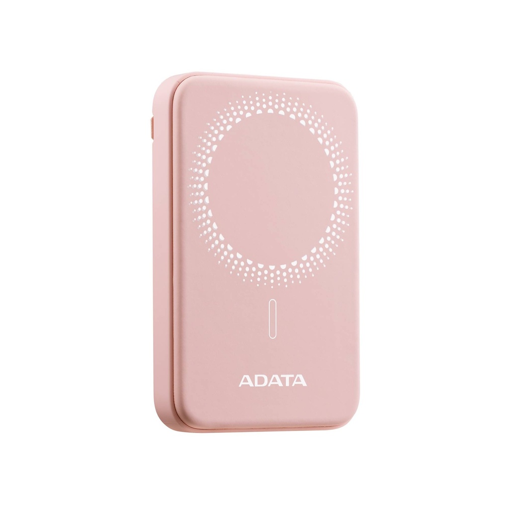 Powerbank inalambrico ADATA R050 - 5, 000mAh, Carga rápida QC/PD de 20 W. MAGNETICO. Color ROSA, PR050-11PK