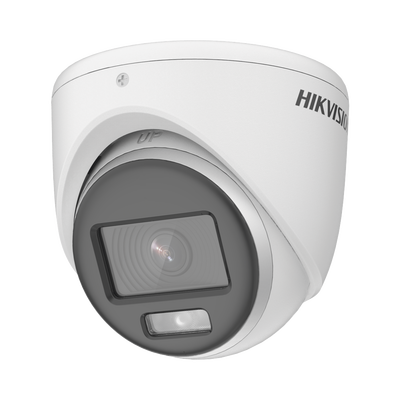 [DS-2CE70DF0T-LMFS] [Dual Light + ColorVu] Turret TURBOHD 2 Megapixel (1080p) / Lente 2.8 mm / 20 mts IR + 20 mts Luz Blanca / Gran Angular 105° / Exterior IP67 / Micrófono Integrado / dWDR / 4 Tecnologías / Metal