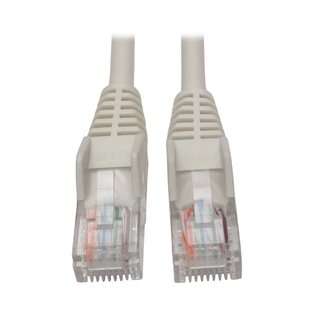 Cable Ethernet (UTP) TRIPP-LITE N001-005-WH - 1, 52 m, Moldeado Snagless Cat5e 350 Mhz (RJ45 M/M), PoE - Blanco, 1.52 M 5 pies