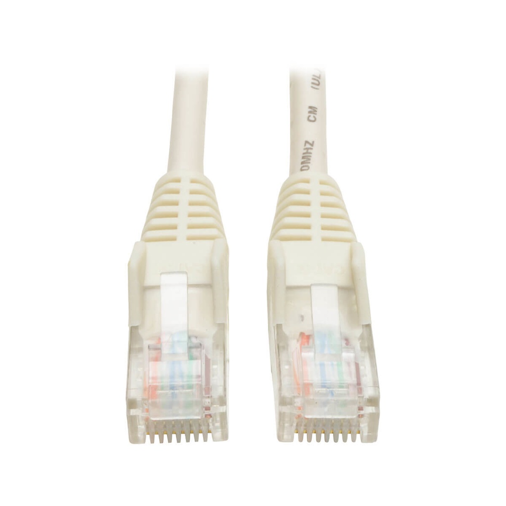 Cable Ethernet (UTP) TRIPP-LITE N001-003-WH - Moldeado Snagless Cat5e 350 Mhz (RJ45 M/M), PoE - Blanco, 1.52 M 3 pies