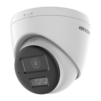 [DS-2CE78U0T-LXTS] [Audio Bidireccional + Sirena & Estrobo + Dual Light + ColorVu] Turret TURBOHD 4K (8 Megapixel)  / Lente 2.8 mm / 40 mts IR EXIR + 40 mts Luz Blanca / Sirena / Micrófono y Bocina Integrado / Exterior IP67 / dWDR