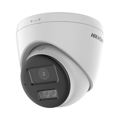 [DS-2CE78U0T-LTS] [Audio Bidireccional + Dual Light + ColorVu] Turret TURBOHD 4K (8 Megapixel) / Lente 2.8 mm / 40 mts IR EXIR + 40 mts Luz Blanca / Micrófono y Bocina Integrado / Exterior IP67 / dWDR