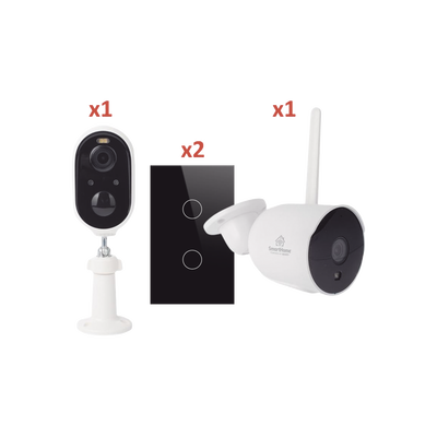 [SH2CAM2SK] (Wifi) KIT 2 camaras Wifi y 2 apagadores inteligentes Wifi