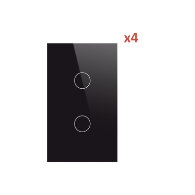 [SH412W4K] (Wifi) KIT 4 apagadores dobles inteligentes Wifi compatibles con Alexa y GoogleHome