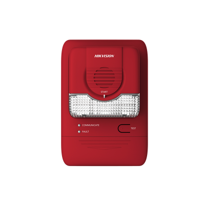 (HikFire) Alarma de Sonido y Luz / Comunicación LoRa / Alarma ≥ 85 dB / Instalación en Pared