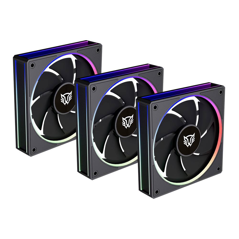 Kit 3 Ventiladores 120mm EOLOX BORA EXB85R  Balam Rush Azender Series Velocidad: 600-1800 Rpm - Nivel de ruido 28DB