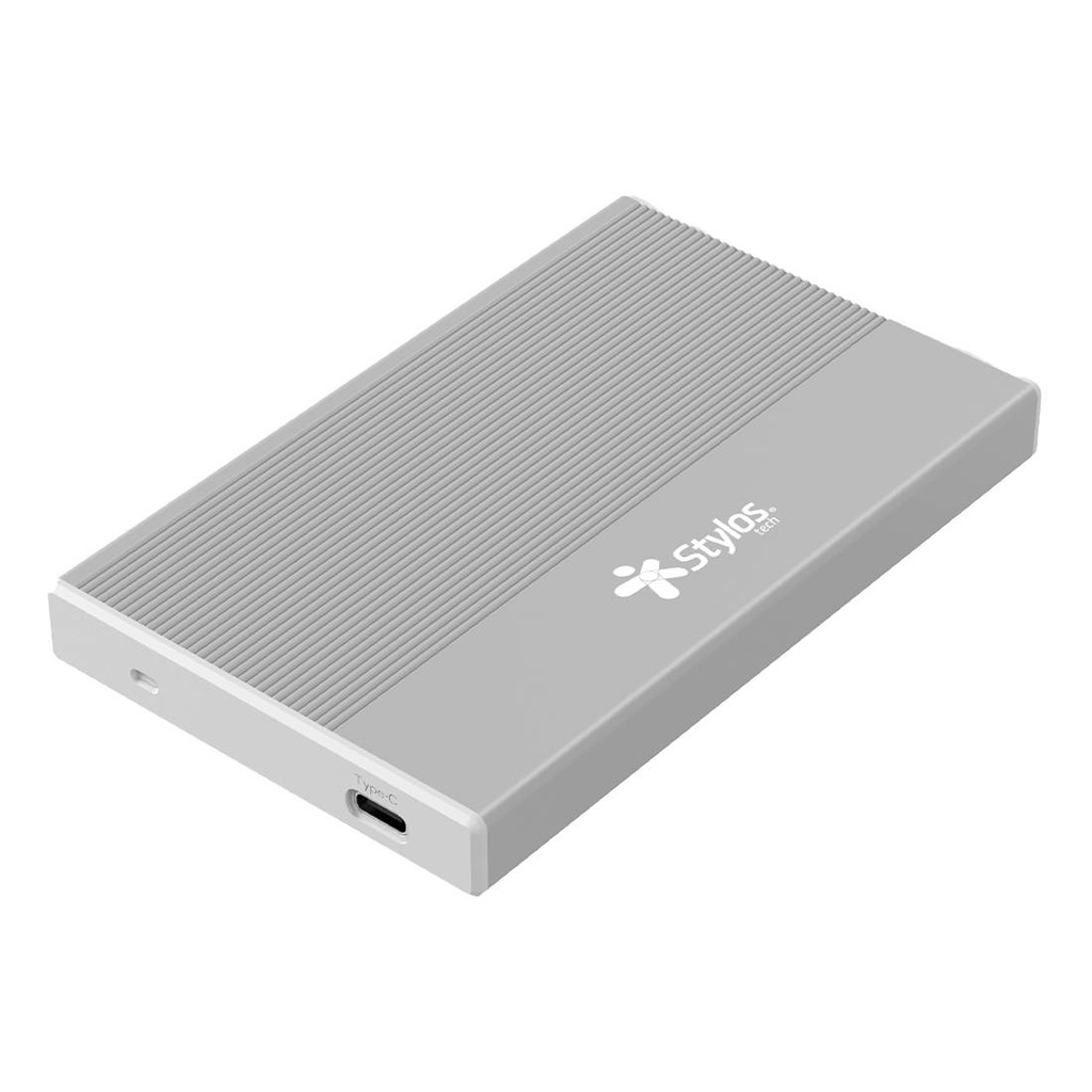 Enclosure Stylos STEN251S 2.5 Pulgadas Interfaz Tipo C - Gabinete para SSD y HDD de 2.5 Pulgadas con un grosor de 9.5 mm Soporta protocolo de transporte UAS