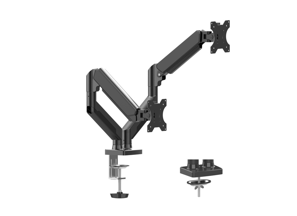 Brazo Articulador Para Dos Monitores Naceb (NA-0214) - Brazo Articulador Para Dos Monitores Na-0214 Negro Dsa2102