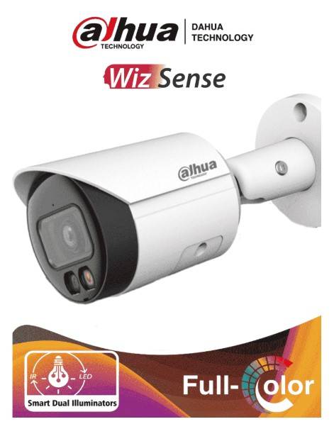 DAHUA IPC-HFW2549S-S-IL - Camara Bullet IP 5 Mp/Dual Inteligente+Full Color/ WizSense/ 2.8mm/ 111 °/ Microfono / 30 M IR/ Metal/ Ranura MicroSD; PoE -