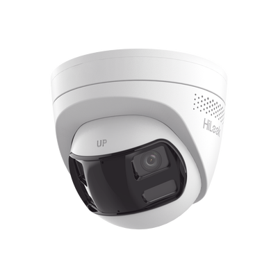 Turret IP 8 Megapixel /Imagen Panorámica 180°/ Micro SD 512 GB /  Resistencia IP67 / Audio Bidireccional / Alarma visual y auditiva Integrada / Smart Supplement Light  