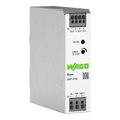 [2587-2144] Fuente de Alimentación con Sincronización Primaria / Monofásico / Tensión de Salida 24V DC / Corriente de Salida 5A / Fuente super compacta