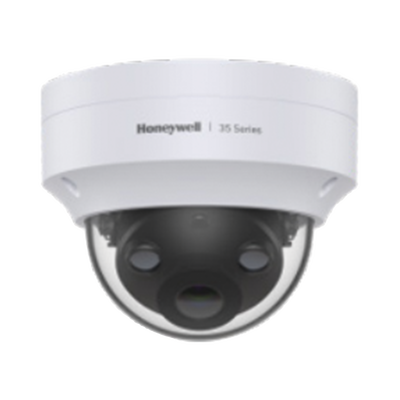 [HC35W45R3] Domo IP 5 Megapíxeles / Lente 2.8 mm / 40 mts IR / Ultra Baja Iluminación /  NDAA / ONVIF / IP67 / IK10 / IA (Filtro de Humanos y Vehiculos) / Conteo de Personas / Merodeo / H.265 / PoE / Alarmas I/O / Serie 35 / Honeywell Security