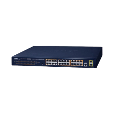Switch PoE Administrable Capa 2 / 24 Puertos10/100/1000BASE-T / 2 SFP 100/1000BASE-X / POE 802.3af/at