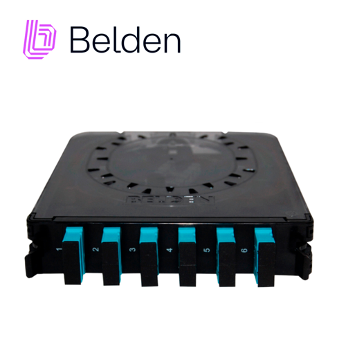 Cassete belden fc3x06sdfs 6 adaptadores sc 12 hilos multimodo om3