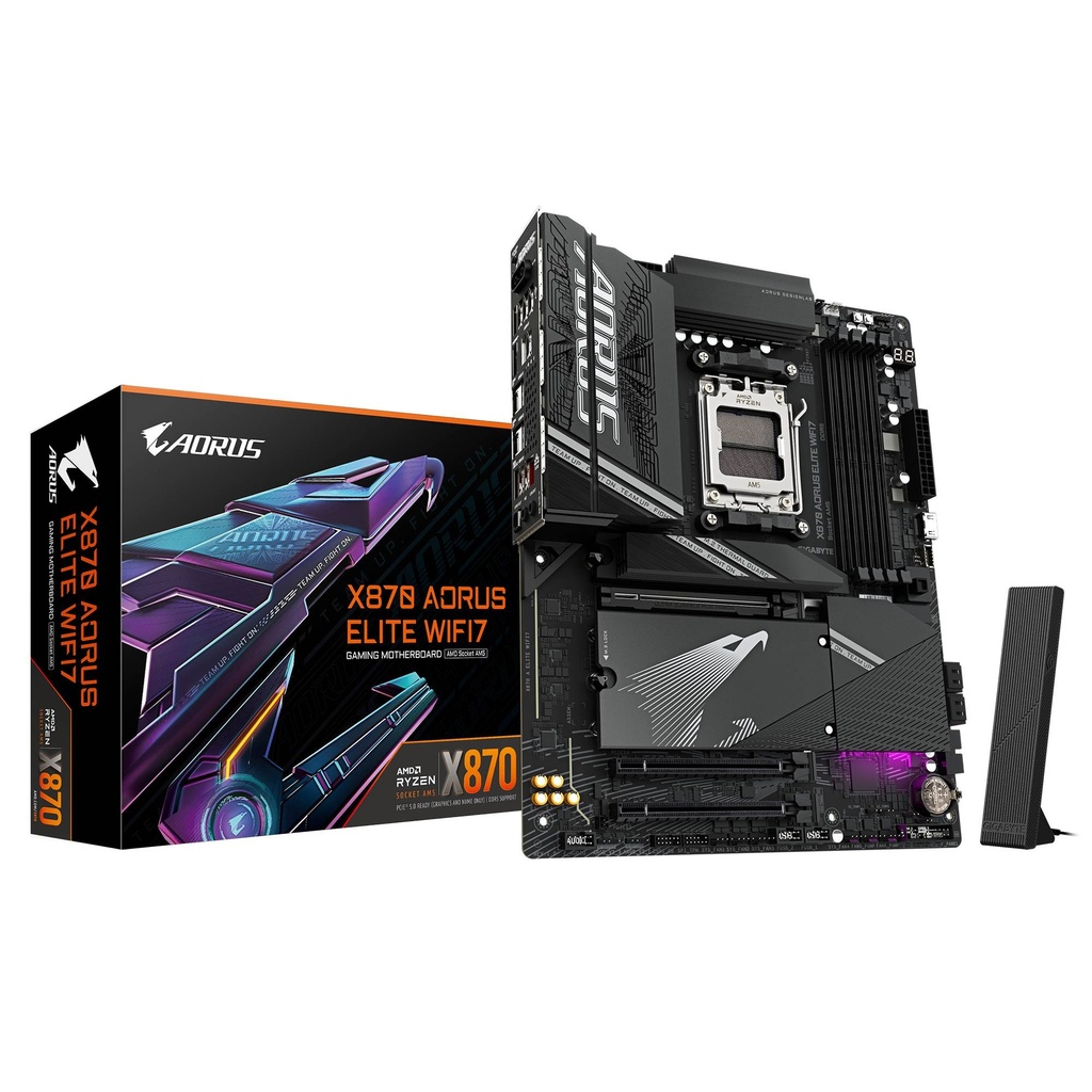 Tarjeta Madre  AORUS X870 A  ELITE WIFI7 - ATX, Socket AM5, 256GB DDR5, para AMD