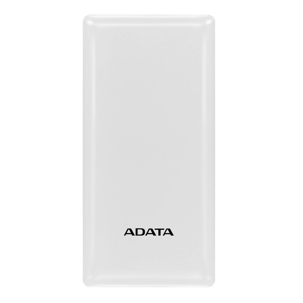 PowerBank ADATA C20 de 20 - 000 mAh. Carga simultánea 3 dispositivos. Con indicador LED de carga, dos puertos USB-A y un puerto USB-C. BLANCO. PBC20-WH