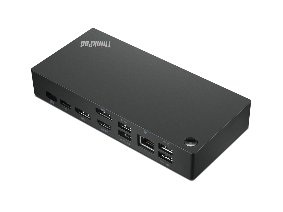 Docking Station ThinkPad Universal USB-C 40AY0090US - HDMI, DisplayPort. Color Negro